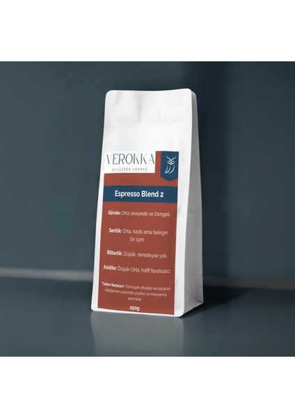 Koyu Kavrulmuş Espresso Kahvesi – Yoğun ve Çikolatamsı Lezzet – 250G