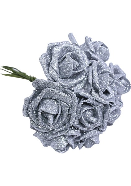 Gül Kırmızı 10 Adet Glitter Köpük Gül Yapay Çiçekler Buket Düğün Dekorasyon Çiçek Gül Ev Dekorasyon Flores Sahte Gül Çiçek (Yurt Dışından)