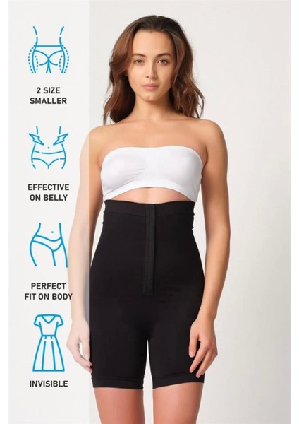 Miraxx Siyah Emay 2087 Önden Agraflı Paçalı Korse indirimleri