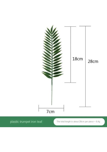Stil 4 Palm Yapay Yeşil Bitkiler Plastik Yapraklar Sahte Bitkiler Ev Düğün Oturma Odası Balkon Masa Dekorasyonu Için Dağınık Yeşillik (Yurt Dışından)