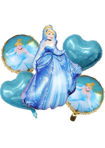 5 Adet Balonlar Disney Prenses Tema Tek Kullanımlık Sofra Kız Doğum Günü Partisi Dekorasyon Kağıdı Tabaklar Bardak Afiş Çocuklar Bebek Duş Iyilik Seti (Yurt Dışından)