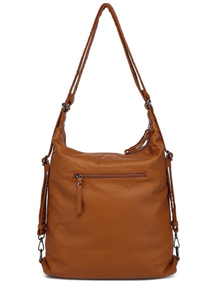 Yıkama Deri Hem Sırt Hem Omuz Kadın Çantası 21-K Barcelona 1580-6 modelleri