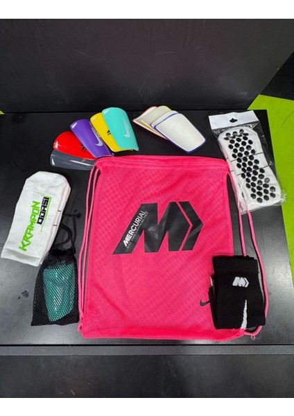 Krampon Çantası Seti+Kaydırmaz Çorap+Tekmelik+Kesil Çorap