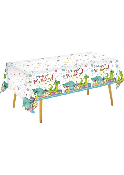 10 Adet Payet 130X220 cm Karikatür Dinozor Tek Kullanımlık Masa Örtüsü Orman Dino Masa Örtüsü Dinozor Roar Doğum Günü Masa Örtüsü Safari Rawr Boy 1st Fav (Yurt Dışından)