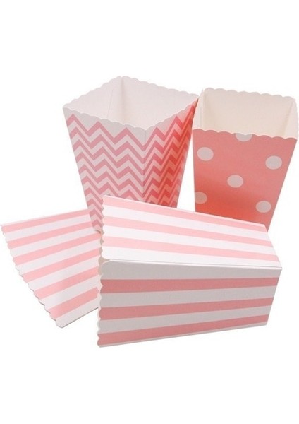 Mutil Pembe Yeni!12 Adet/grup Patlamış Mısır Kutusu/fincan Pembe Tema Parti Dekorasyon Çocuklar Için Mutlu Doğum Günü Noel Düğün Parti Bebek Duş Malzemeleri (Yurt Dışından)