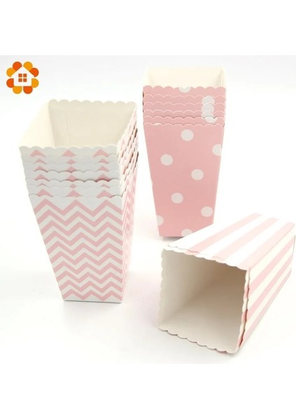 Mutil Pembe Yeni!12 Adet/grup Patlamış Mısır Kutusu/fincan Pembe Tema Parti Dekorasyon Çocuklar Için Mutlu Doğum Günü Noel Düğün Parti Bebek Duş Malzemeleri (Yurt Dışından) modelleri