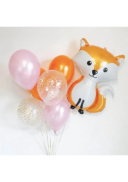 1 Adetfox Tilki Geyik Rakun Hayvan Balonlar Doğum Günü Düğün Orman Partisi Dekorasyon Metal Gümüş Lateks Balon Bebek Duş Arka Plan Deco (Yurt Dışından) fırsatları