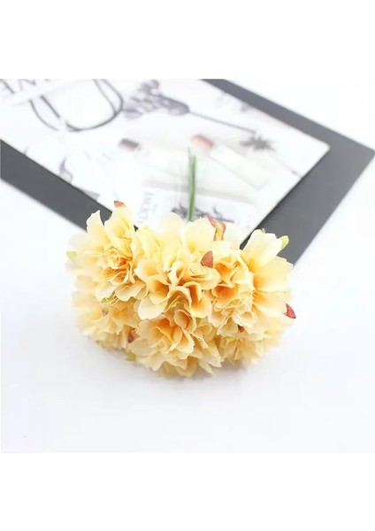 Stil 6 6 Adet/grup 3 cm Ipek Krizantem Yapay Çiçekler Kafa Dıy Çelenk Hediye Kutusu Zanaat Sahte Çiçek Düğün Ev Partisi Dekorasyon Için (Yurt Dışından)