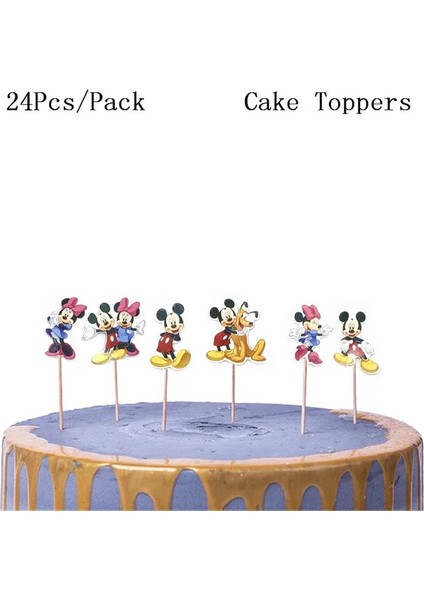 Kürdan-1 Adet Disney Karikatür Mickey Mouse Doğum Günü Partisi Süslemeleri Malzemeleri Mickey Mouse Parti Bardakları Tabaklar Peçeteler Balonlar Bebek Duş (Yurt Dışından)