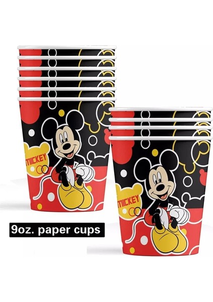 Kürdan-1 Adet Disney Karikatür Mickey Mouse Doğum Günü Partisi Süslemeleri Malzemeleri Mickey Mouse Parti Bardakları Tabaklar Peçeteler Balonlar Bebek Duş (Yurt Dışından)