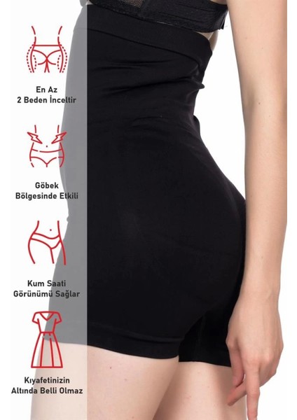 Miraxx Siyah Emay 2047 Yüksek Bel Boxer Korse fırsatları