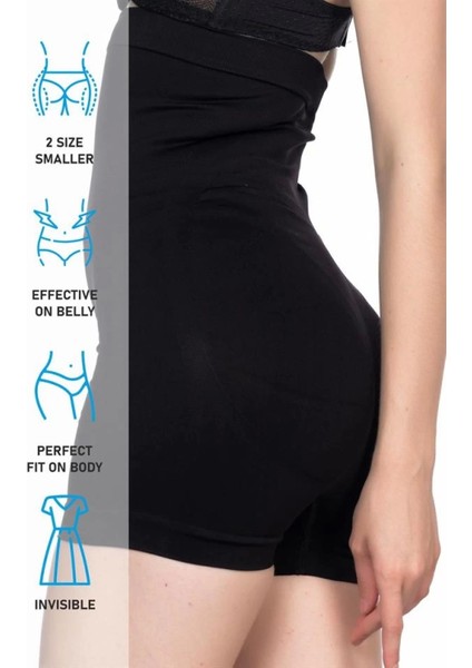 Miraxx Siyah Emay 2047 Yüksek Bel Boxer Korse indirimleri