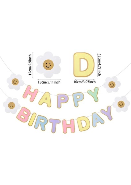 1 Adet Banner Papatya Temalı Doğum Günü Partisi Dekor Pembe Tek Kullanımlık Sofra Papatya Kağıt Tabak Peçete Banner Papatya Doğum Günü Şapkası 1 Yıl Bebek Duş (Yurt Dışından)