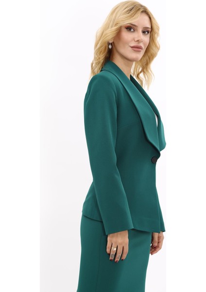 Amerikan Yaka Klasik Ceket-Zümrüt modelleri