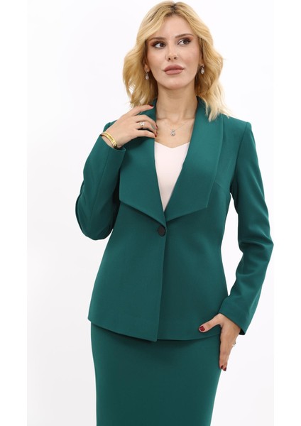 Amerikan Yaka Klasik Ceket-Zümrüt indirimleri