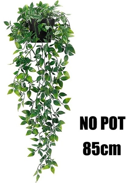 K-85 cm Yeşil Yapay Bitki Sarmaşıklar Duvar Asılı Rattan Açık Bahçe Düğün Ev Dekorasyon Aksesuarları Plastik Yapraklar Sahte Bitkiler (Yurt Dışından)