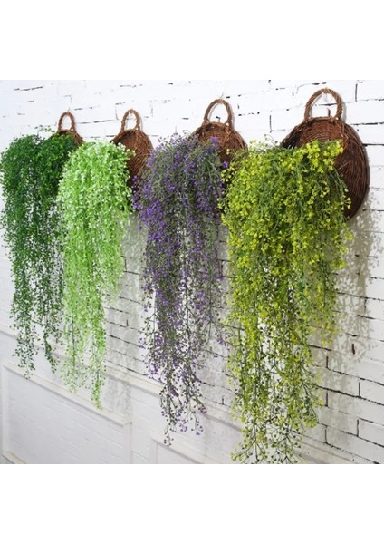 K-85 cm Yeşil Yapay Bitki Sarmaşıklar Duvar Asılı Rattan Açık Bahçe Düğün Ev Dekorasyon Aksesuarları Plastik Yapraklar Sahte Bitkiler (Yurt Dışından) fiyatları