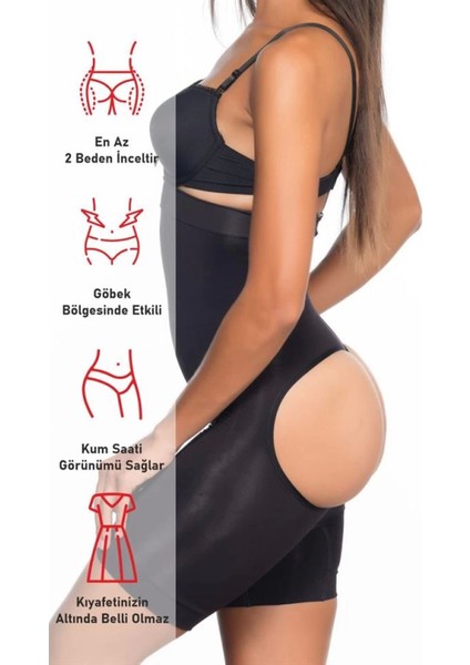 Miraxx Siyah Emay 2033 Popo Açık Boxer Korse fırsatları