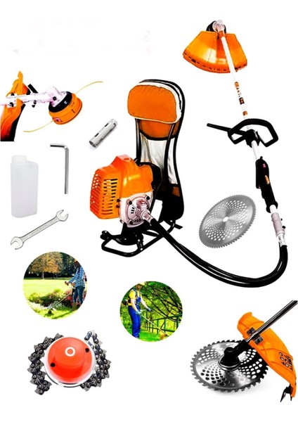 GRM99888RPMX Benzinli 2 Zamanlı Sırt Tip Motorlu Tırpan 3 Hp