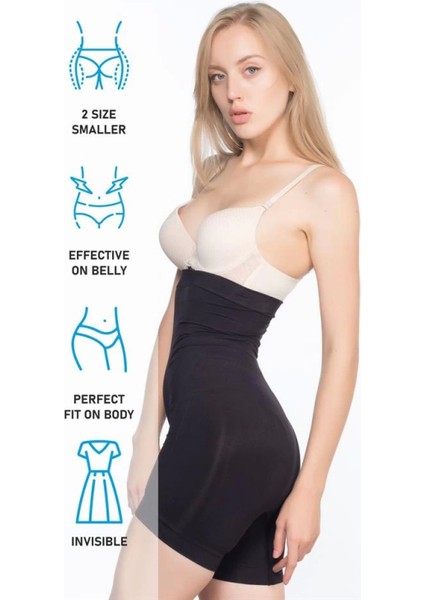 Miraxx Siyah Emay 7026 Ince Yüksek Bel Paçalı Korse indirimleri