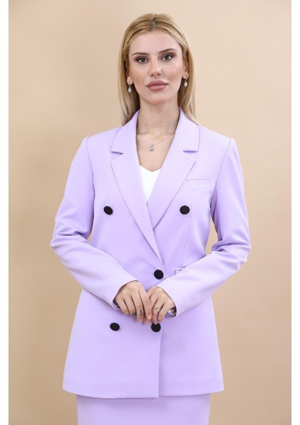 Erkek Yaka Kuruvaze Blazer Ceket-Menekşe indirimleri