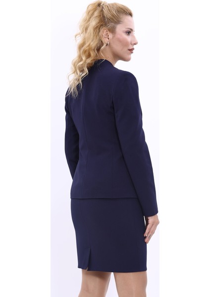 Tek Düğmeli Klasik Ceket-Lacivert fırsatları