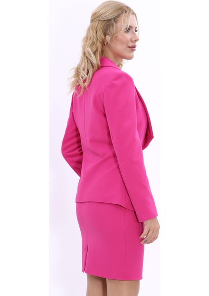 Amerikan Yaka Klasik Ceket-Fuşya modelleri