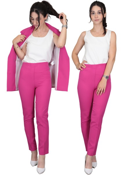 Erkek Yaka Kuruvaze Blazer Ceket-Fuşya indirimleri