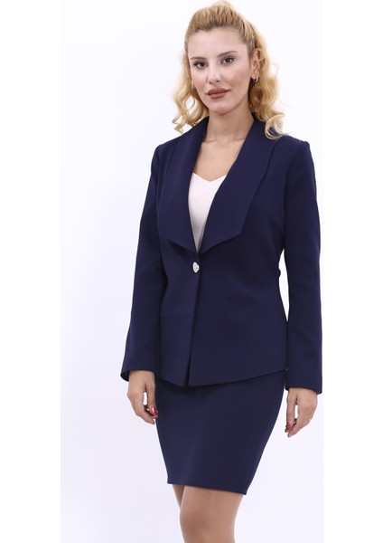 Amerikan Yaka Klasik Ceket-Lacivert