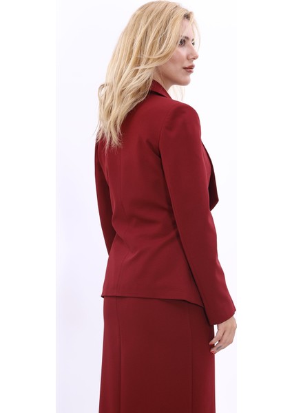 Amerikan Yaka Klasik Ceket-Bordo modelleri