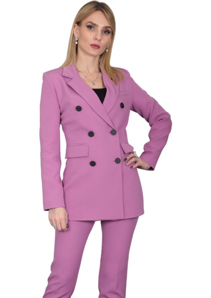 Erkek Yaka Kuruvaze Blazer Ceket-Leylak fırsatları