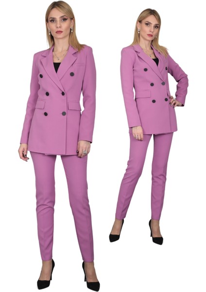 Erkek Yaka Kuruvaze Blazer Ceket-Leylak indirimleri