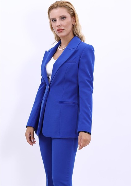 Erkek Yaka Tek Düğmeli Klasik Ceket-Saks fiyatları