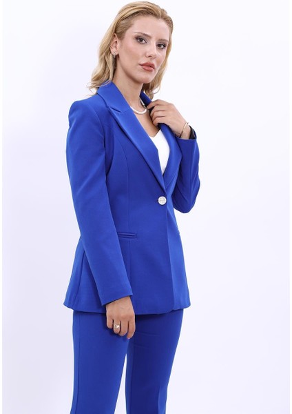 Erkek Yaka Tek Düğmeli Klasik Ceket-Saks modelleri