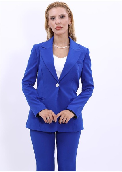 Erkek Yaka Tek Düğmeli Klasik Ceket-Saks indirimleri