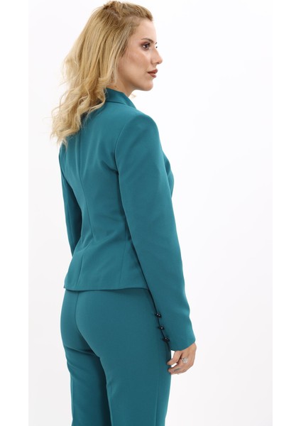 Gömlek Yaka Klasik Ceket-Petrol modelleri