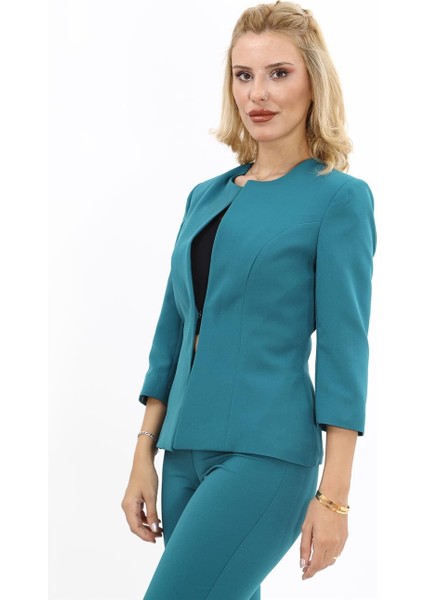 Sıfır Yaka Düz Kısa Ceket-Petrol fiyatları