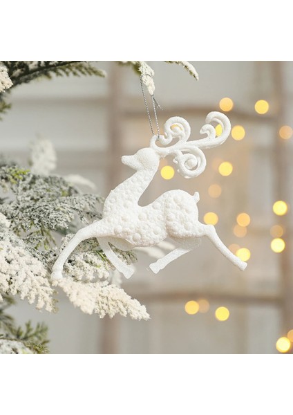 1 Adet Elk J Yeni Noel Ağacı Süsleri Kolye Noel Ağacı Beyaz Elk Kar Tanesi Süsler Ev Asılı Dekorasyon 2022 Yeni Yıl Partisi Deco (Yurt Dışından)