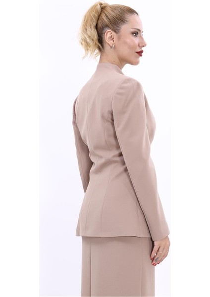 Kendinden Dik Yakalı Ceket-Taş fırsatları