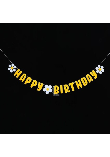 1 Adet Banner Papatya Temalı Doğum Günü Partisi Dekor Pembe Tek Kullanımlık Sofra Papatya Kağıt Tabak Peçete Banner Papatya Doğum Günü Şapkası 1 Yıl Bebek Duş (Yurt Dışından)
