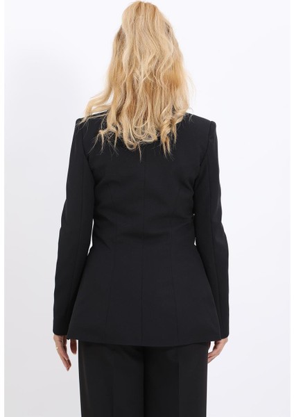 Erkek Yaka Tek Düğmeli Klasik Ceket-Siyah indirimleri