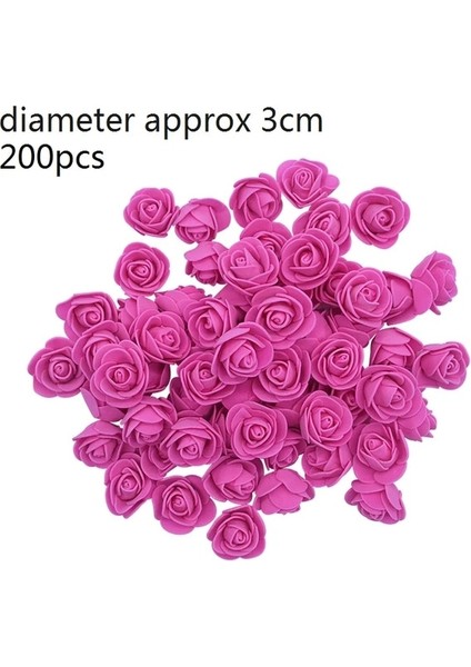 F04-ROSE RED-200PCS Polistiren Strafor Köpük Ayı Beyaz Kalp Topu Dıy Gül Ayı Zanaat Doğum Günü Partisi Düğün Dekorasyon Için Noel Süs (Yurt Dışından)