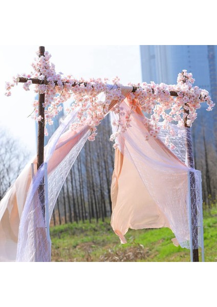 Beyaz 180 cm Yapay Sakura Çiçek Asma Düğün Açık Bahçe Gül Kemer Ev Dekor Noel Ipek Karalama Defteri Arka Plan Duvar Bitkileri (Yurt Dışından) modelleri