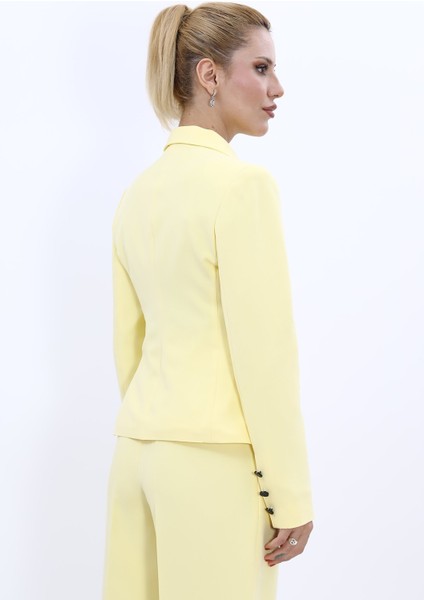 Gömlek Yaka Klasik Ceket-Sarı modelleri