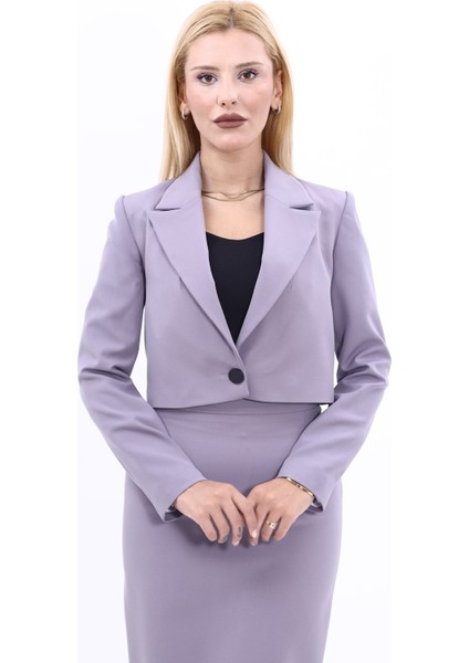 Erkek Yaka Tek Düğmeli Kısa Ceket-Antrasit fırsatları