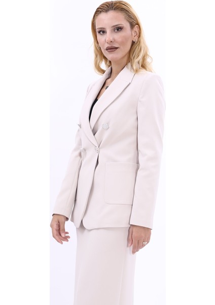 Erkek Yaka Torba Cepli Klasik Ceket-Bej modelleri