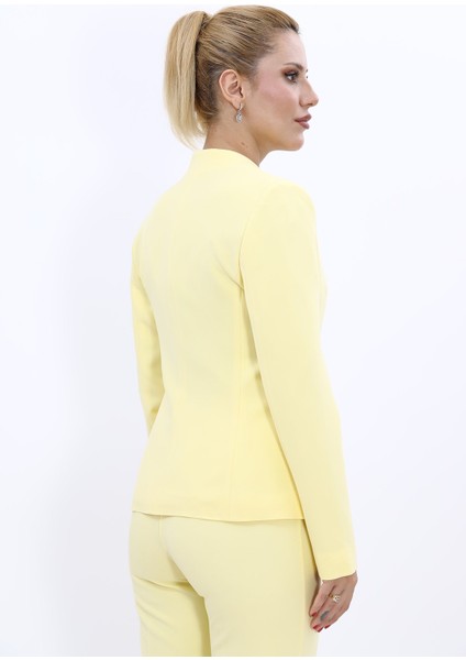 Tek Düğmeli Klasik Ceket-Sarı modelleri