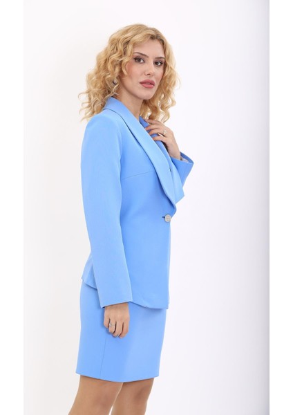 Amerikan Yaka Klasik Ceket-Gökyüzü fiyatları