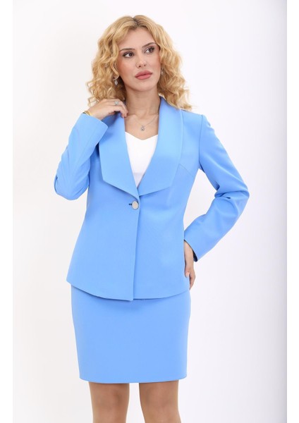 Amerikan Yaka Klasik Ceket-Gökyüzü indirimleri