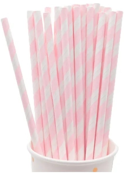 Açık Pembe Payet 50 Adet Açık Pembe Mavi Mor Kağıt Pipet Biyobozunur Parti Pipet Erkek Kız Bebek Duş Cinsiyet Ortaya Doğum Günü Düğün Dekorasyon (Yurt Dışından)